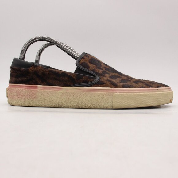 Saint Laurent Paris Leopard Cheetah Women's Size EU 40 Slip On Shoes Sneakers - Picture 1 of 10